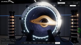Black hole portal you can fly through made with Claude Opus 5.5