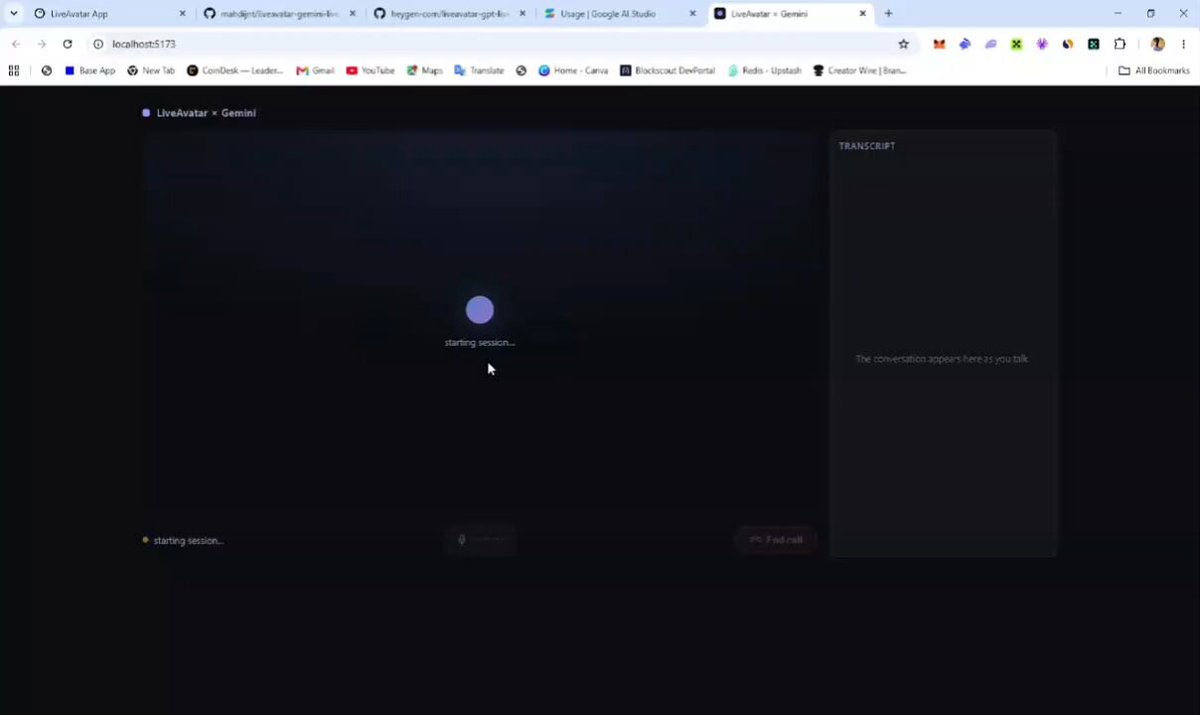 Video of a Gemini Live avatar realtime voice demo