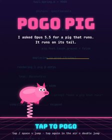 Pogo Pig made with Claude Opus 5.5