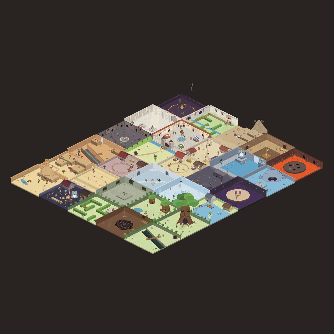Website where each room is a scene from a game