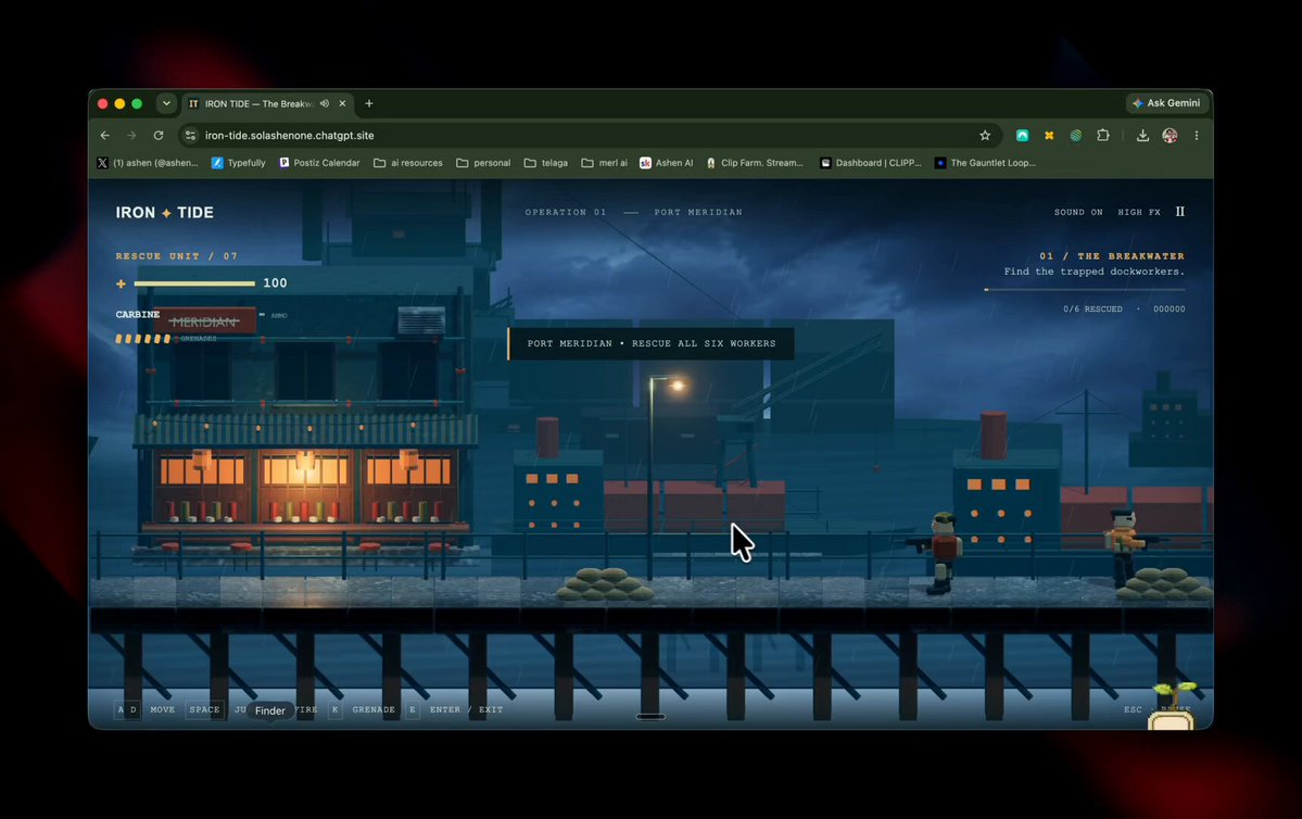 Metal Slug remake built with GPT-6 Astra and Dream Loop