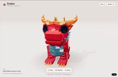 Ember — Papercraft Dragon made with Kimi K3.1 Pro