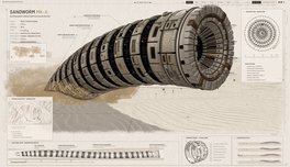 Mechanical sandworm robot concept made with Claude Opus 5.5