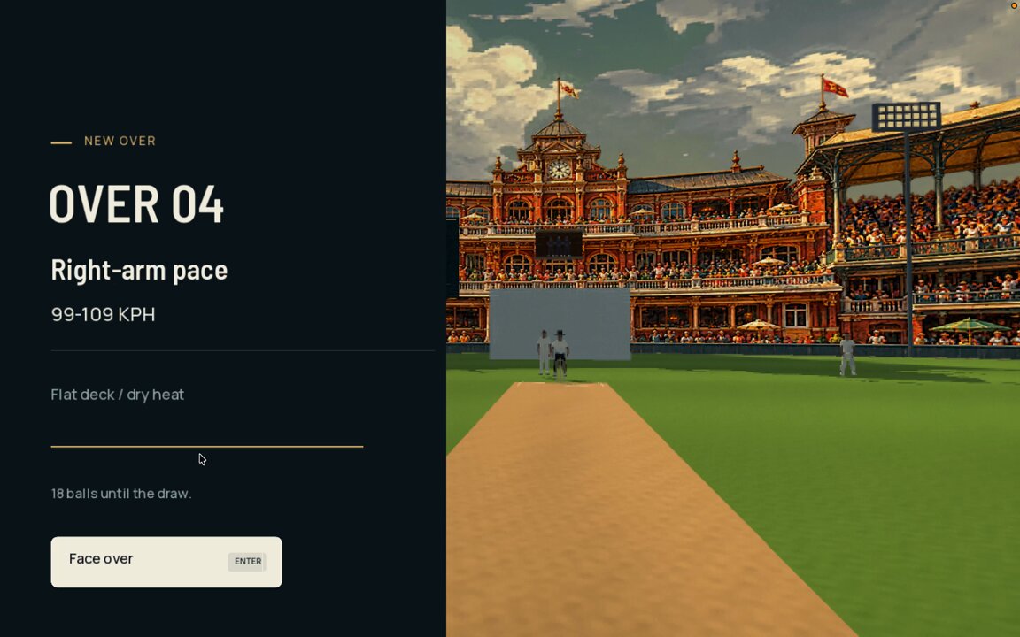 Video preview of a cricket game built with GPT-6 Astra