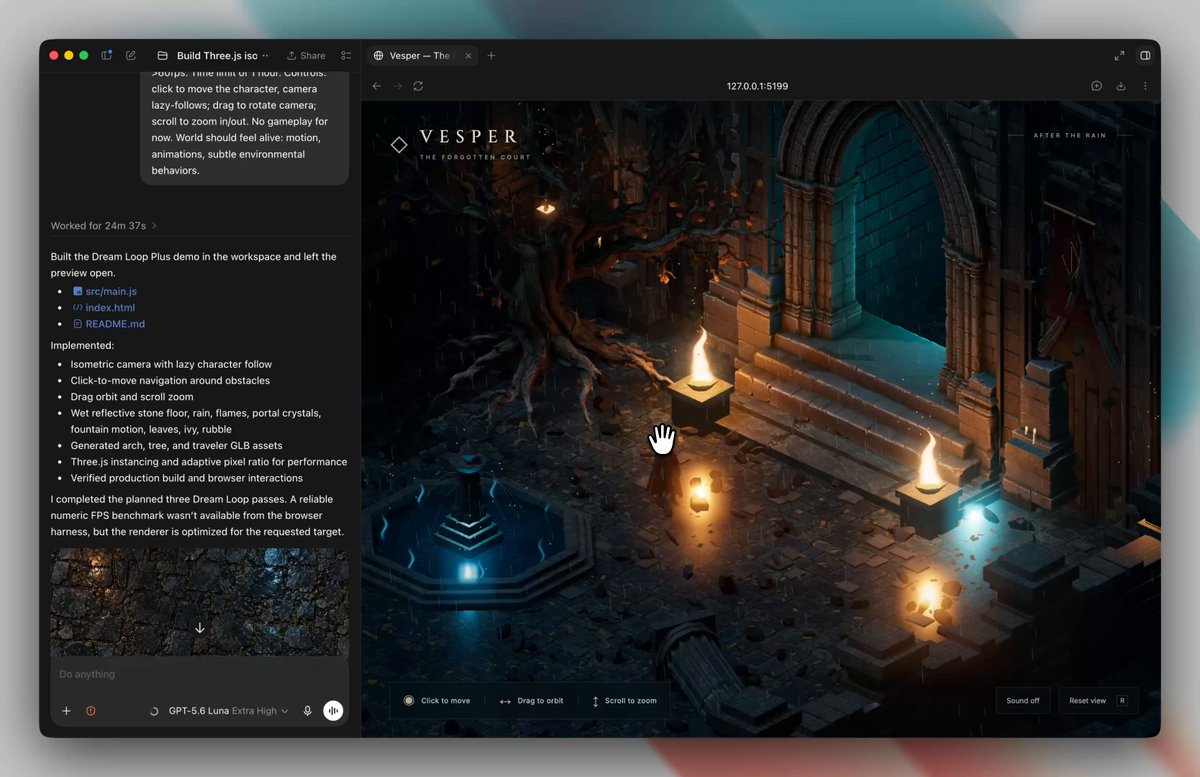 Video preview of Dream Loop interactive 3D scene demo