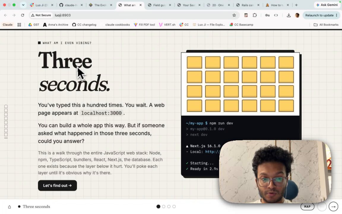Video walkthrough of multi-page interactive HTML explorable explanations