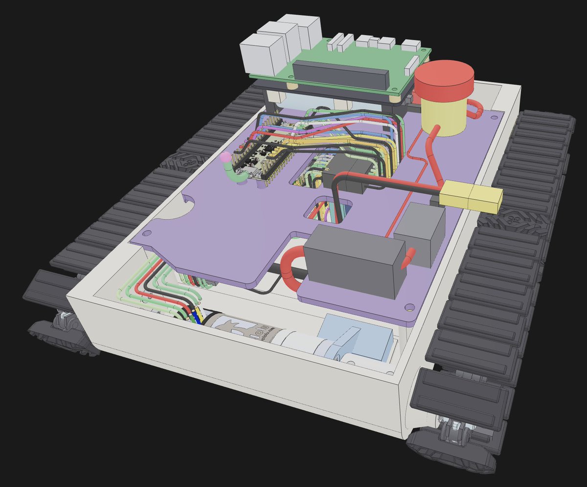 CAD model of a Raspberry Pi UPS HAT and batteries
