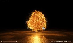 3D interactive fire explosion made with Claude Opus 5.5