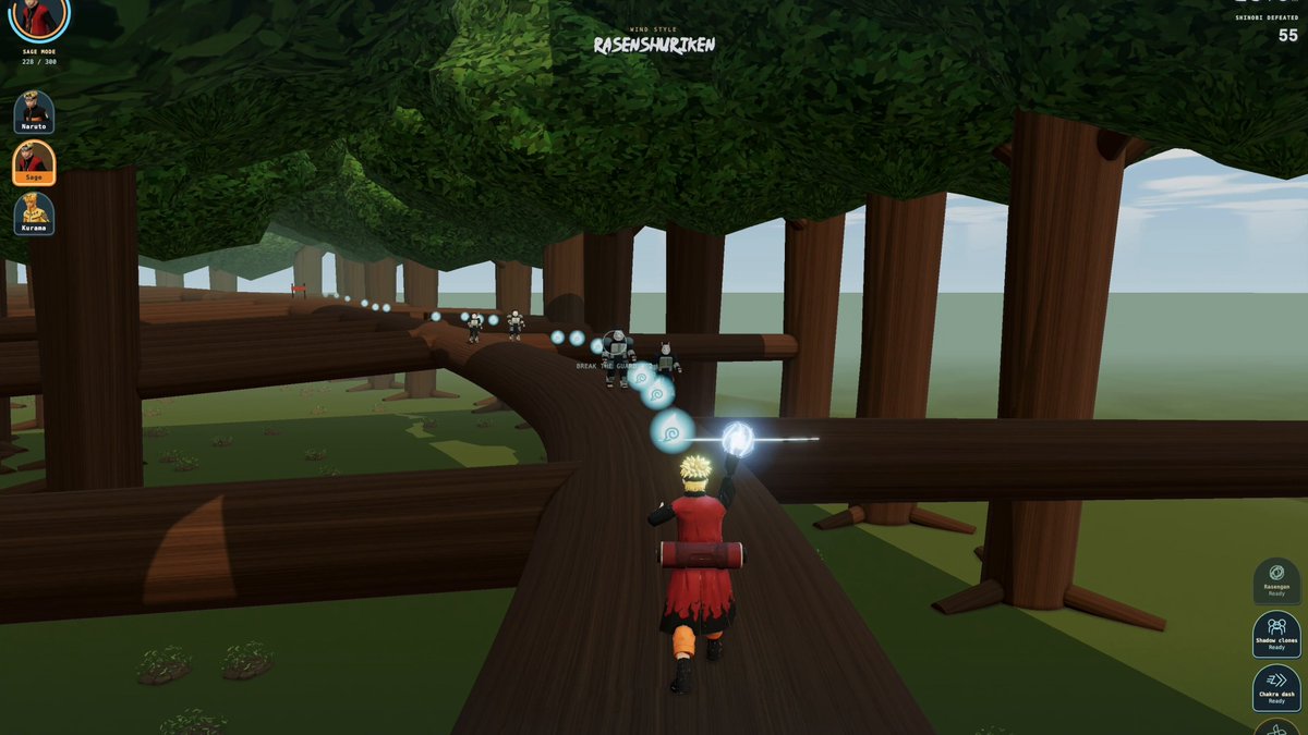 Video thumbnail of a Naruto-style browser runner game