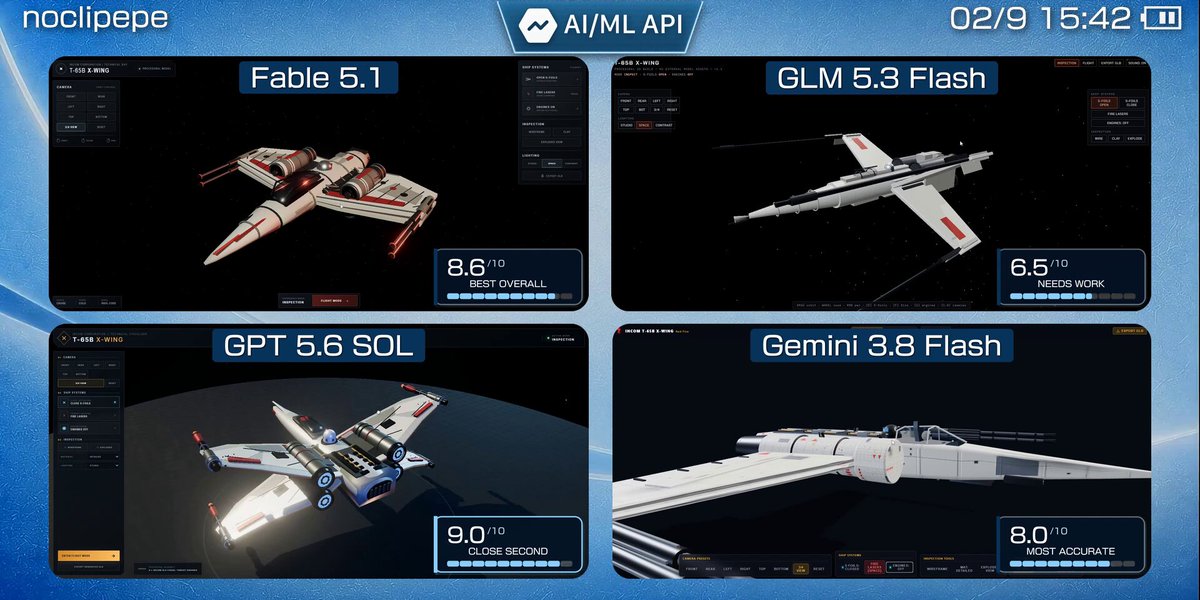Video thumbnail of an interactive X-Wing 3D model demo
