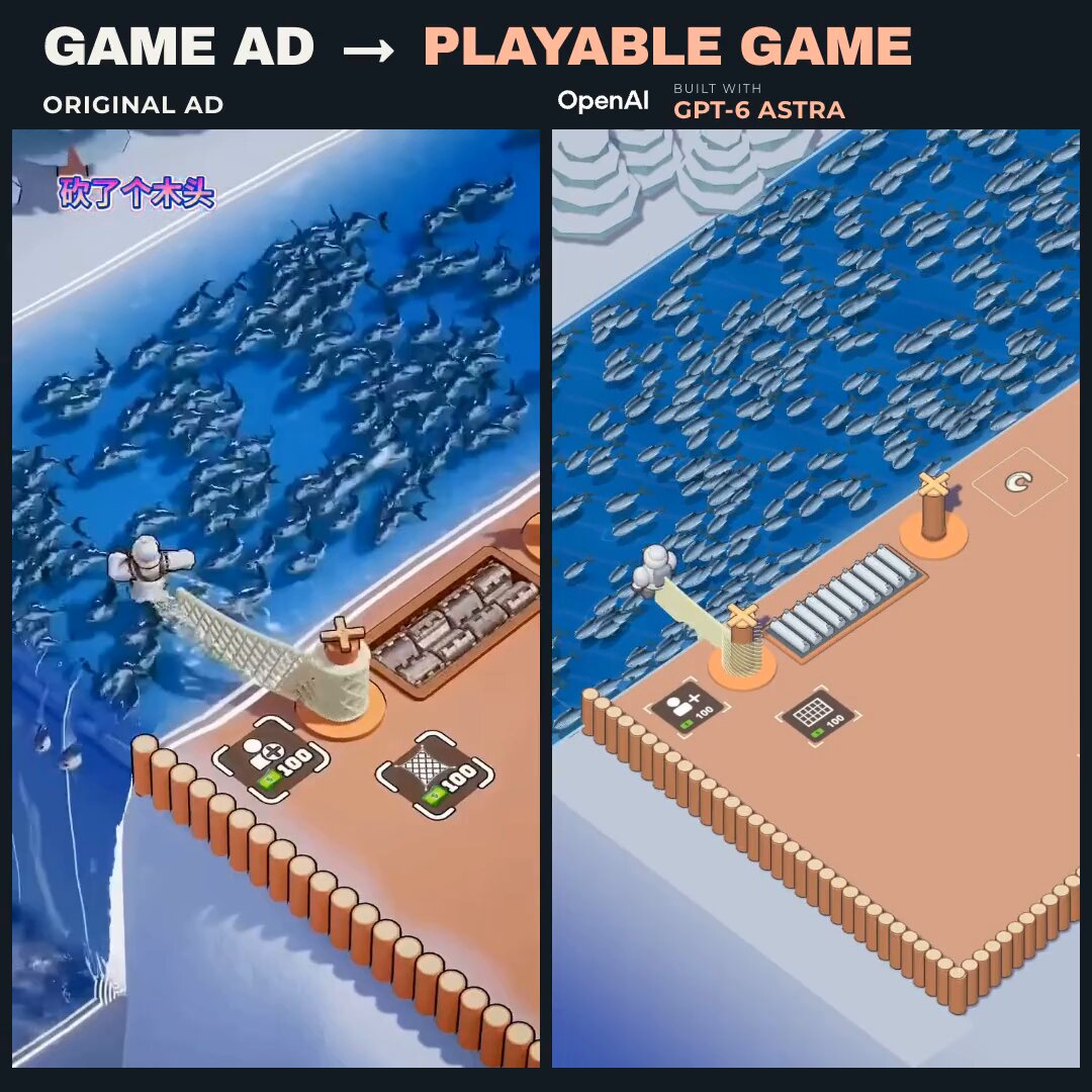 Video thumbnail of a playable browser game built from a mobile game ad