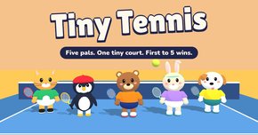 Tiny Tennis fuzzy 3D tennis web game preview