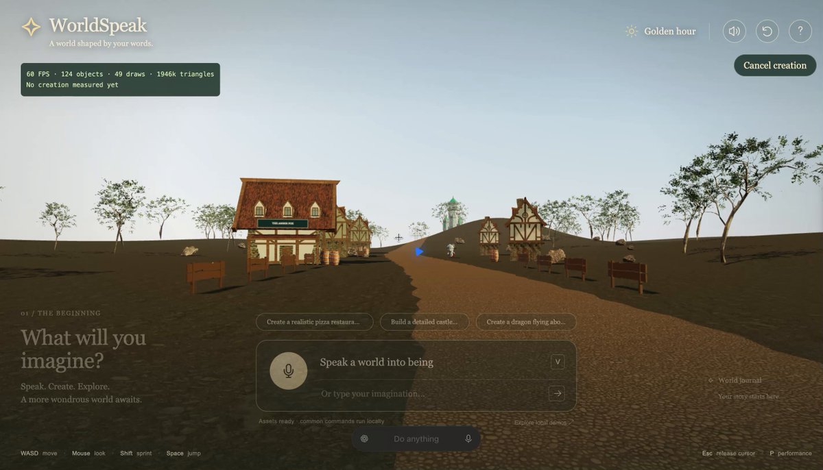 WorldSpeak interactive 3D village preview
