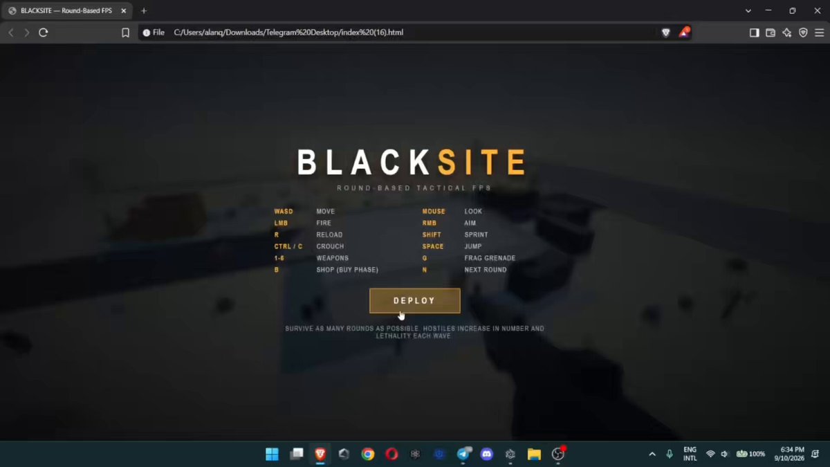 Video thumbnail of DeepSeek one-shot FPS game