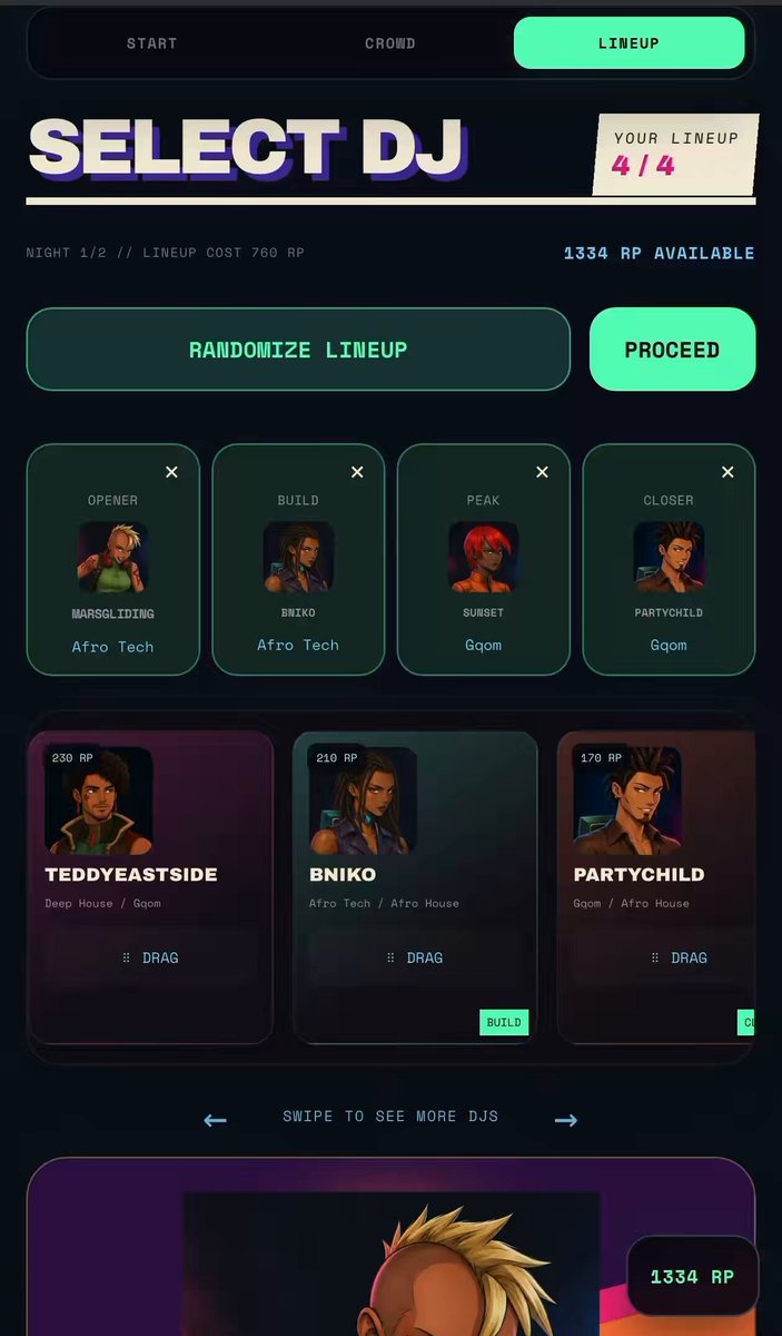 Video of Rave Manager browser game with three.js rave scene and leaderboard