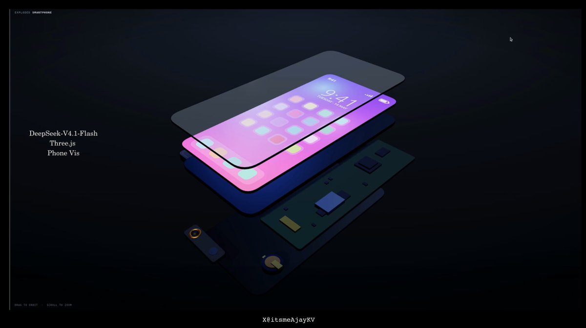 Exploded phone Three.js demo preview