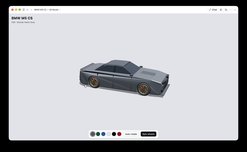BMW M5 Three.js one-shot