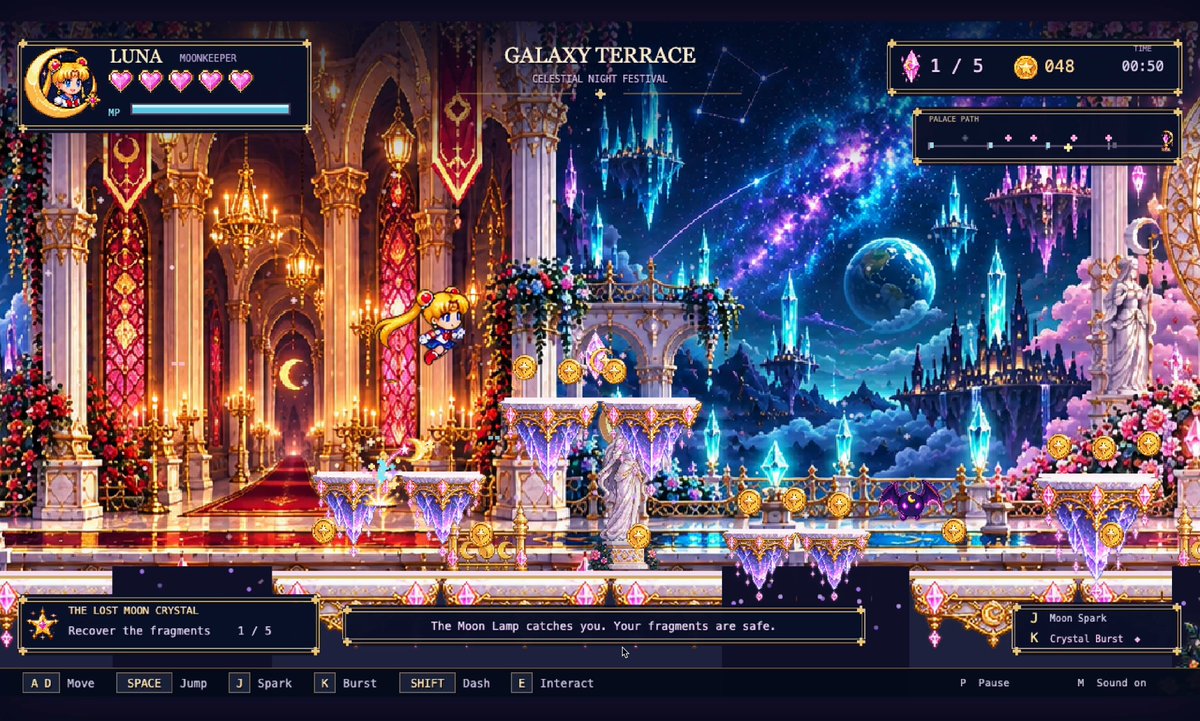 Video preview of a pixel game rebuilt with Astra on Happycapy