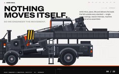 Animated heavy transport company scroll site demo