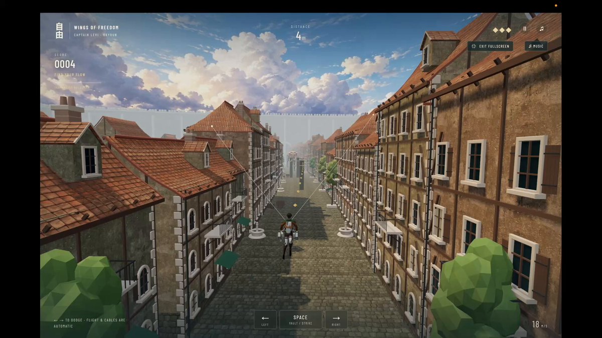 Video preview of Attack on Titan three.js browser game