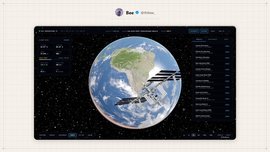 Interactive 3D simulation of the ISS orbiting Earth made with Gemini 4 Pro
