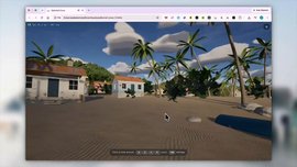 Playable Three.js island with boat, fishing village, reef and day-night cycle