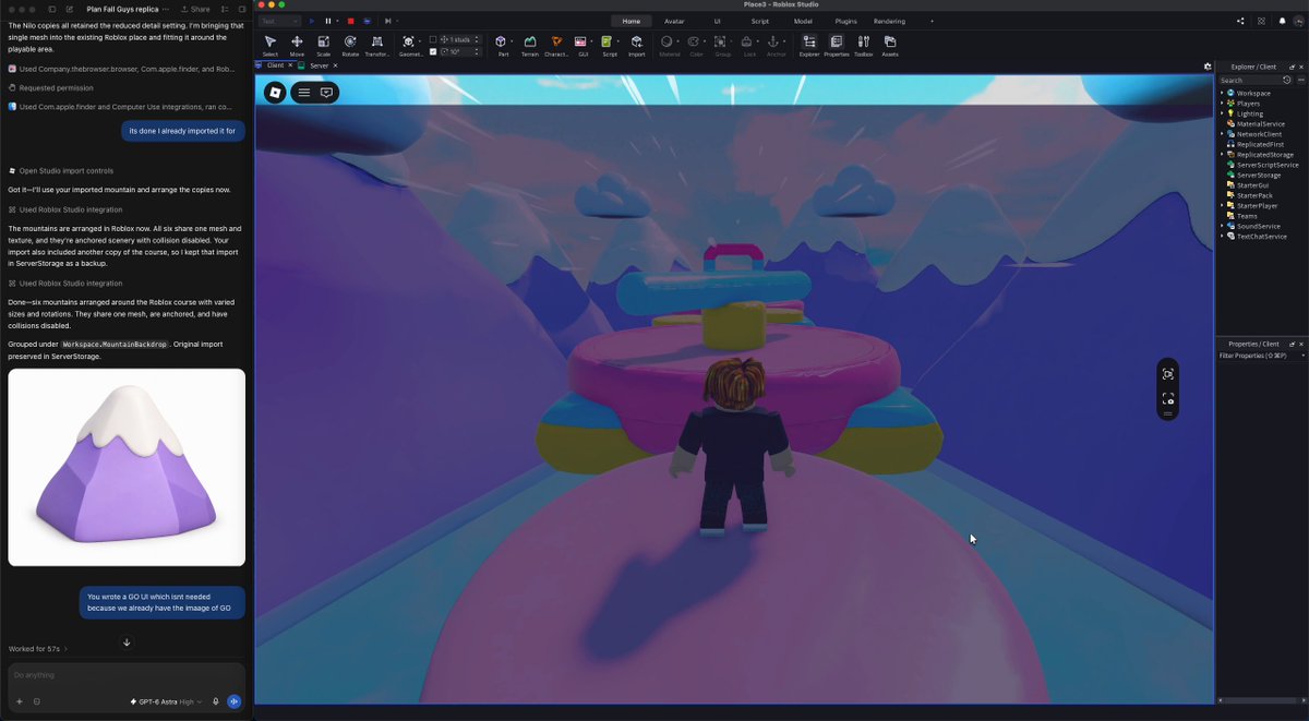 Video preview of Astra-made Fall Guys–style Roblox game