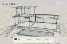 House evolving from sketch lines to finished 3D home in Three.js