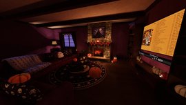 Halloween Cozy House (VRChat world) made with Claude