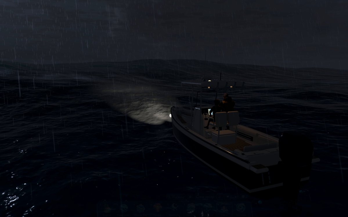 Realtime browser scene continuing a father-and-son fishing trip