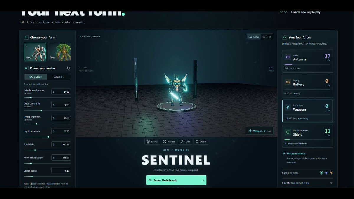 Video thumbnail of Vi$ion Games avatar hangar and battle UI