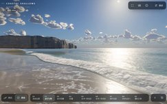 Realtime coast simulation made with Claude Opus 5.5