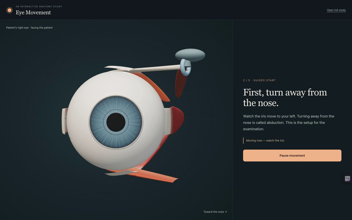 Interactive 3D eye anatomy learning tool built with Astra